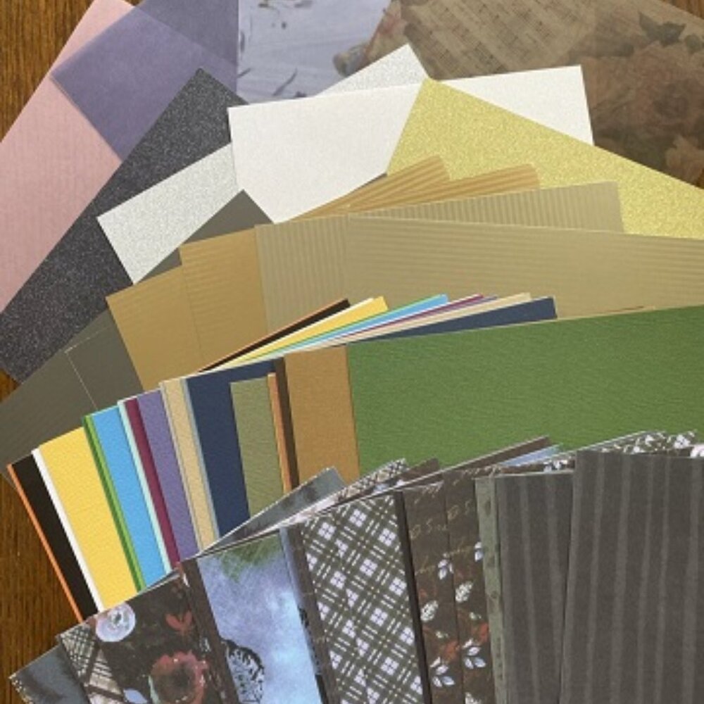 3/$10  58 pc 6x6 Scrapbook Paper Stack *Adhesive & Glitter Cardstock, Vellum*